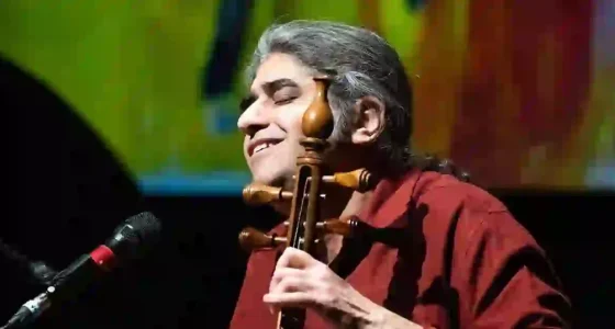 Kurdish Kamancha player Jamshidi's photo